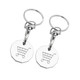 Trolley Coin Keyring Set - Metal Token Keychain for Supermarket Cart